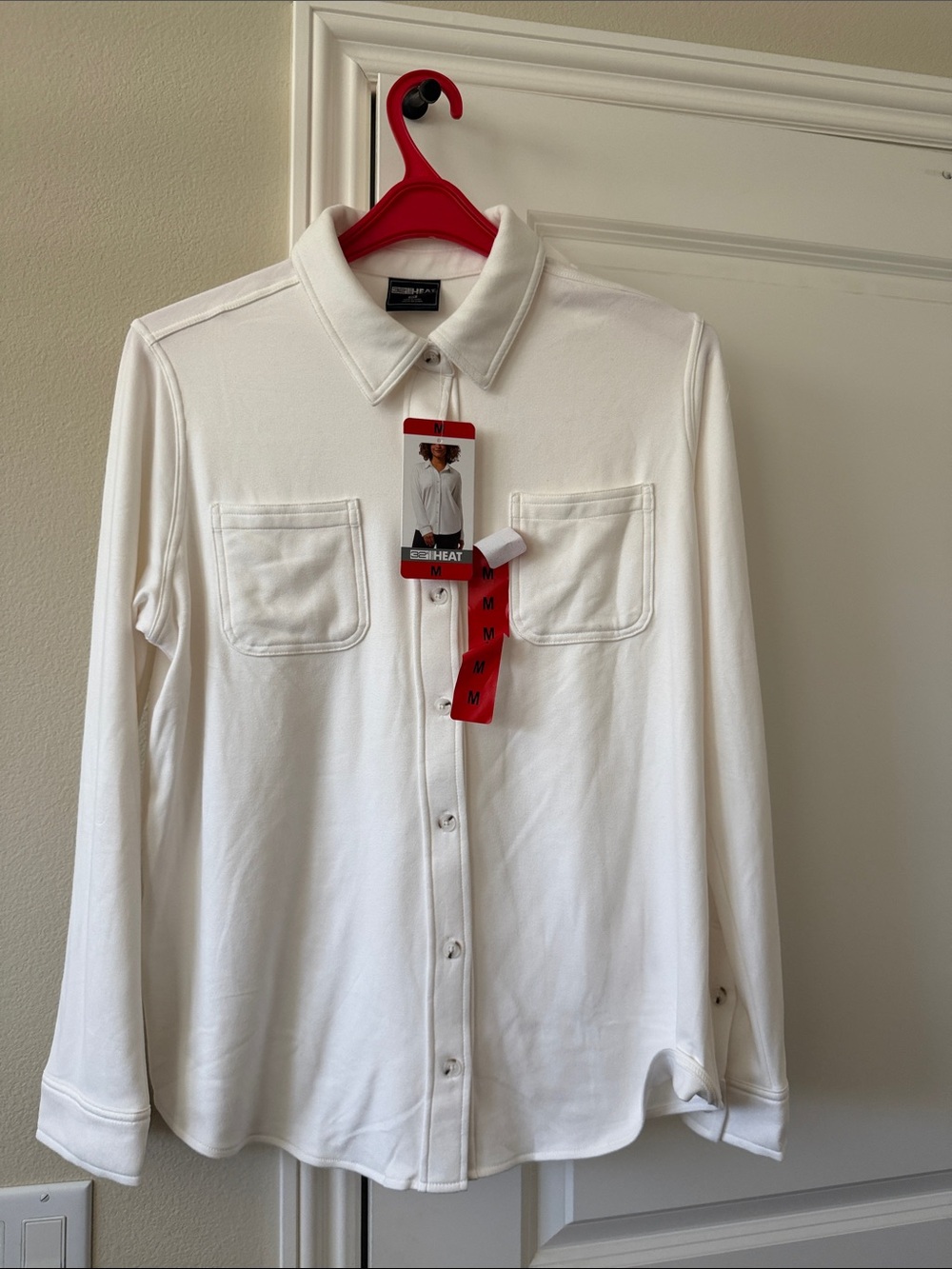 32 Degrees Women's White Button-Down Shirt